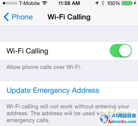 新版iOS8测试新功能：可WiFi通话