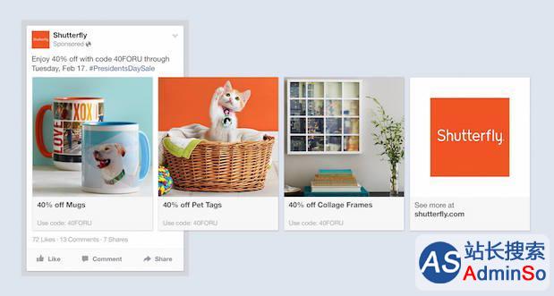 Facebook推广告新产品“商品广告”