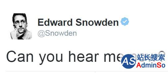 斯诺登首开推特账号 首先关注了美国国家安全局